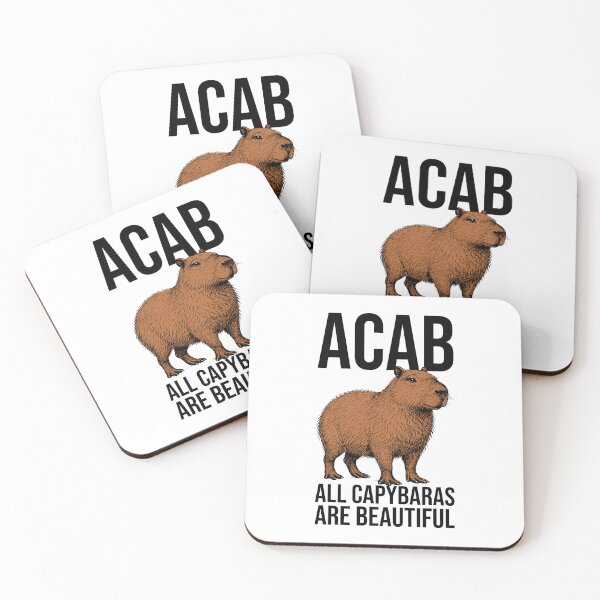 Item preview, ACAB – All Capybaras Are Beautiful | Cute Capybara Illustration designed and sold by xndrlab.