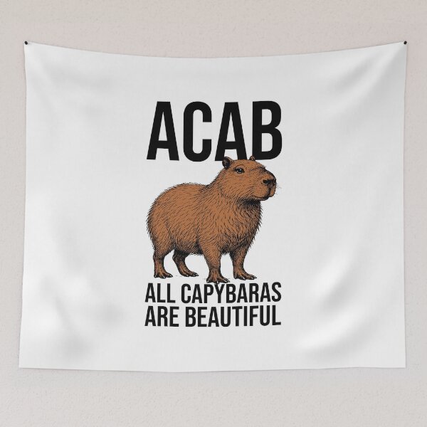 Item preview, ACAB – All Capybaras Are Beautiful | Cute Capybara Illustration designed and sold by xndrlab.