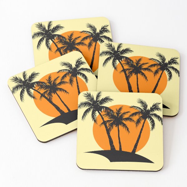 Item preview, Palm Tree T-Shirt – Minimal Beach Sunset Silhouette Graphic Tee designed and sold by VikArtStudio.