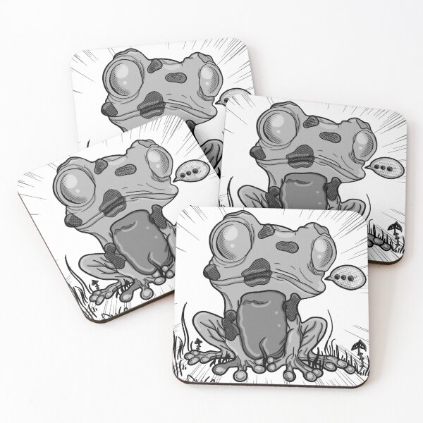 Item preview, Shocked Cartoon Frog with Speech Bubble and Speed Lines designed and sold by immortalmoonimp.