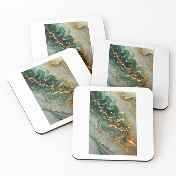 Item preview, Luxury Emerald Green and Gold Alcohol Ink designed and sold by Pixel Prism Studio.