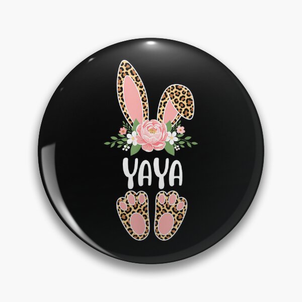 Item preview, Floral Leopard Yaya Bunny Happy Easter Spring designed and sold by ElaineOSantamar.