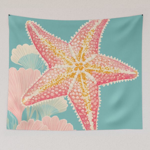 Item preview, Starfish Illustration – Minimal Ocean Coastal Design with Beach Aesthetic designed and sold by BobaBunny76.