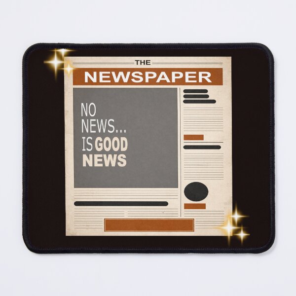 Item preview, No News Is Good News – Vintage Newspaper Conceptual Art designed and sold by LeelaWorks.org.