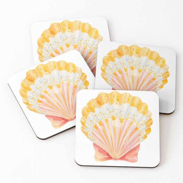 Item preview, Seashell Illustration – Minimal Coastal Shell Art with Beach Aesthetic designed and sold by BobaBunny76.