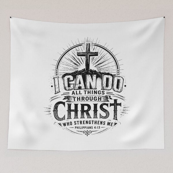 Item preview, I Can Do All Things Through Christ Shirt Christian Bible Verse Philippians 4:13 Faith T-Shirt designed and sold by Billium Halder.