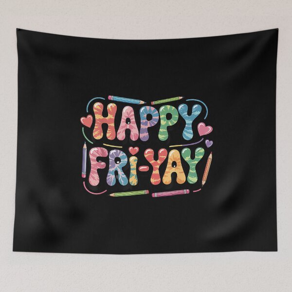 Item preview, Happy Fri-Yay Teacher Fry Yay Funny Friday Weekend designed and sold by ElaineOSantamar.