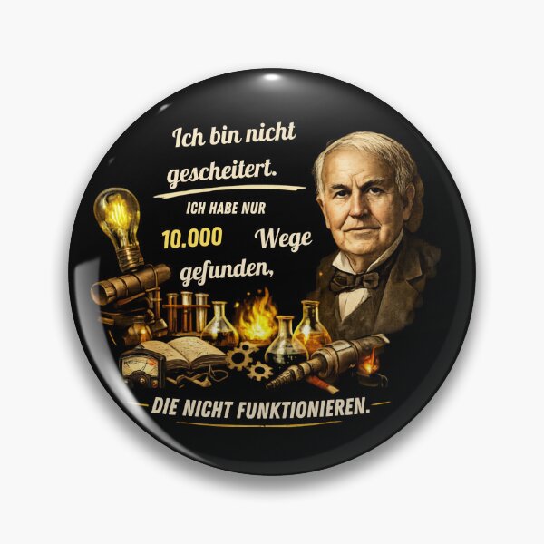 Item preview, Edison Quote - I Have Not Failed Success Design designed and sold by KI-Kunstwerk.