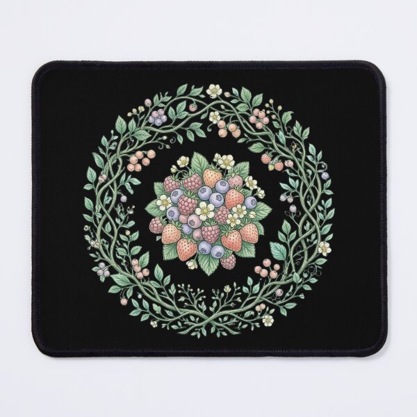 Item preview, Wild Berries & Botanical Wreath Illustration designed and sold by MoonSoul Studio.