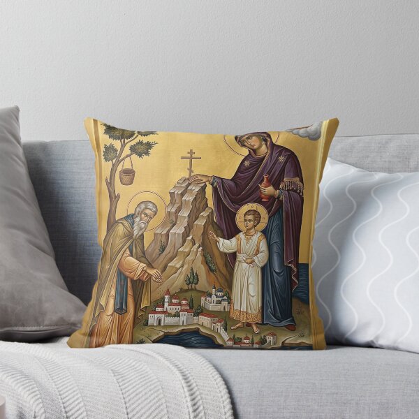 Item preview, The Garden of the Holy Mother of God - Mount Athos, orthodox icon designed and sold by ikonesrb.