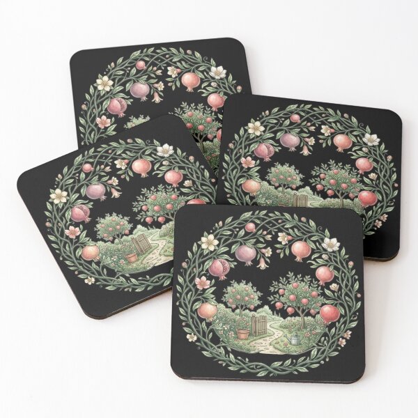 Item preview, Secret Pomegranate Garden Mandala designed and sold by MoonSoul Studio.