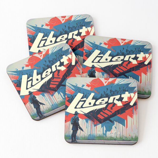 Item preview, Graffiti "Liberty" Protest Art Poster designed and sold by thelivingrp.