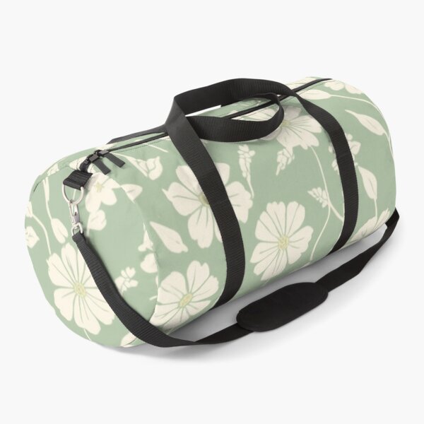 Item preview, Cream Flower Pattern Design On Mint Green Background designed and sold by burbankdesigns.