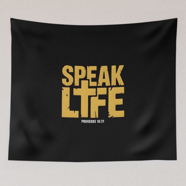 Item preview, Speak Life - Proverbs 18:21 Faith Based Graphic Tee designed and sold by ForgedByFaith.