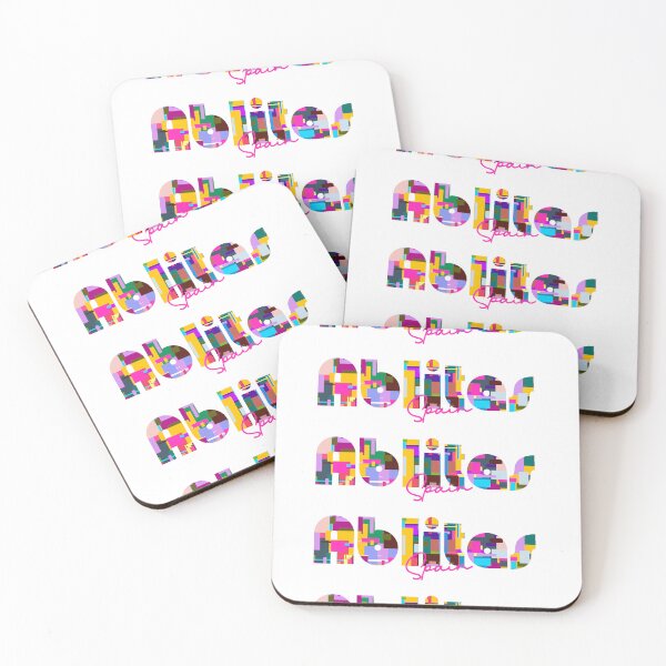 Item preview, Ablitas, Spain, Vibrant Abstract City Typography Art designed and sold by Wanderful-roads.