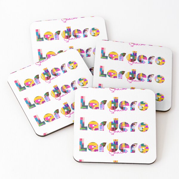 Item preview, Lardero, Spain, Vibrant Abstract City Typography Art designed and sold by Wanderful-roads.
