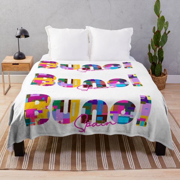 Item preview, Buñol, Spain, Vibrant Abstract City Typography Art designed and sold by Wanderful-roads.