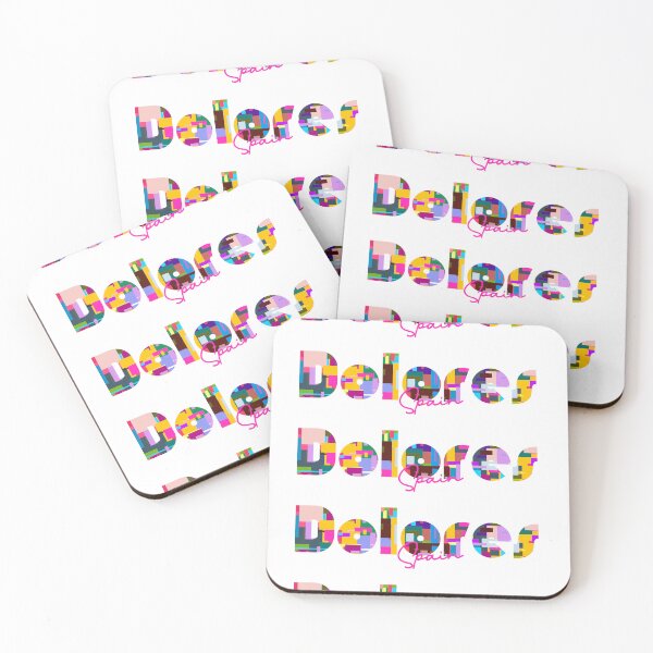 Item preview, Dolores, Spain, Vibrant Abstract City Typography Art designed and sold by Wanderful-roads.