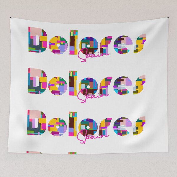 Item preview, Dolores, Spain, Vibrant Abstract City Typography Art designed and sold by Wanderful-roads.