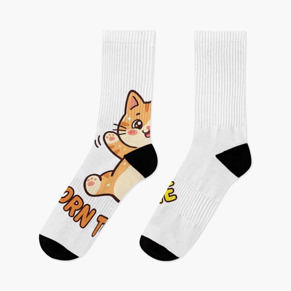 Item preview, Cute Cat Born To Shine Kids T-Shirt – Adorable Cartoon Cat designed and sold by DIRTYSKETCHH.