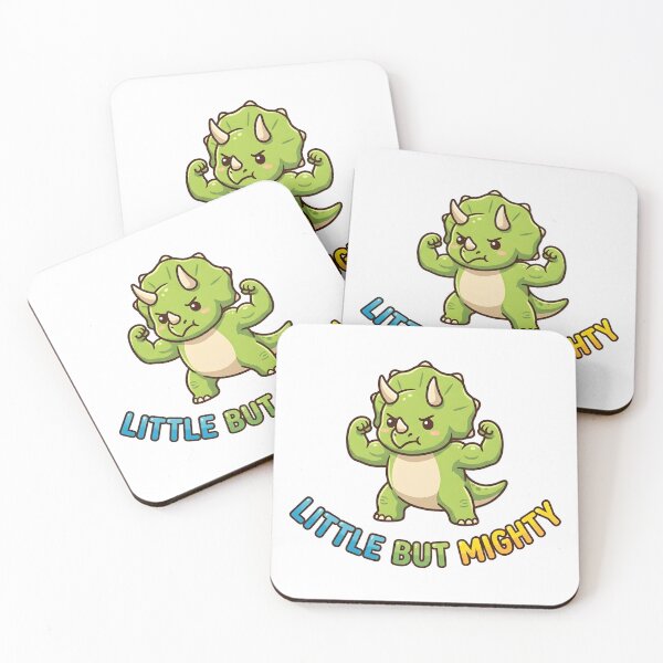 Item preview, Cute Dinosaur Little But Mighty Kids T-Shirt – Funny Dino Cartoon designed and sold by DIRTYSKETCHH.
