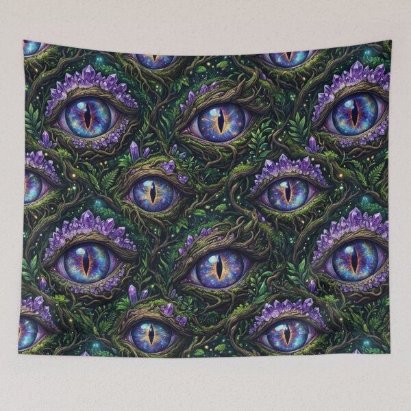 Item preview, Crystal Geode Dragon Eyes Pattern - Amethyst Nebula designed and sold by InnerwayStudio.