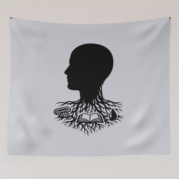 Item preview, Roots of Thought — Minimalist Mind & Knowledge Source Illustration designed and sold by PERSPECTIVERED.