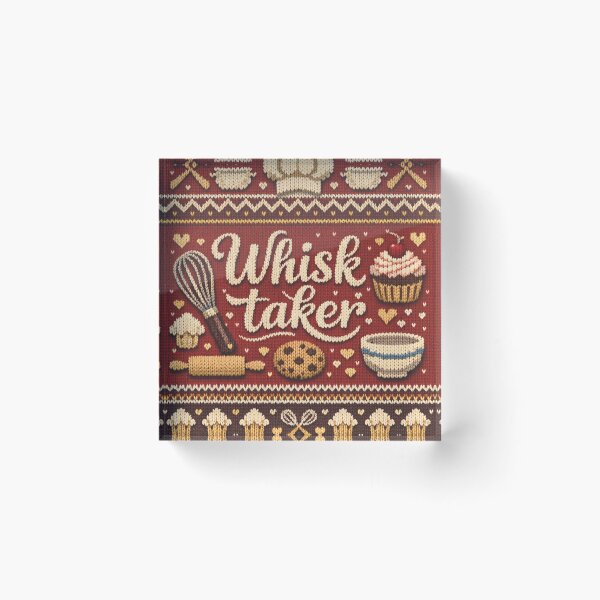 Item preview, Whisk Taker Baking Knitting Pattern Funny Wordplay designed and sold by Mauswohn.