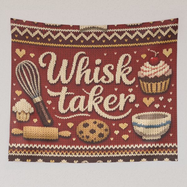 Item preview, Whisk Taker Baking Knitting Pattern Funny Wordplay designed and sold by Mauswohn.