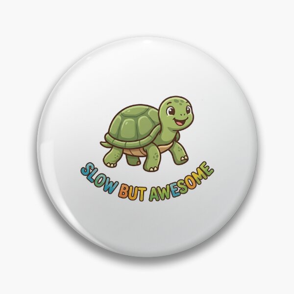 Item preview, Cute Turtle Slow But Awesome Kids T-Shirt – Funny Turtle Cartoon designed and sold by DIRTYSKETCHH.