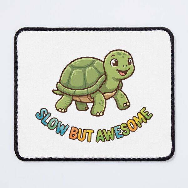 Item preview, Cute Turtle Slow But Awesome Kids T-Shirt – Funny Turtle Cartoon designed and sold by DIRTYSKETCHH.