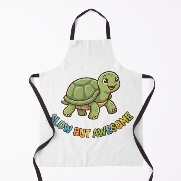 Item preview, Cute Turtle Slow But Awesome Kids T-Shirt – Funny Turtle Cartoon designed and sold by DIRTYSKETCHH.