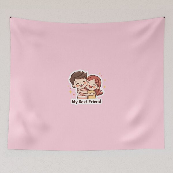Item preview, My Best Friend Couple Sticker designed and sold by Pransis_Diginer_26.