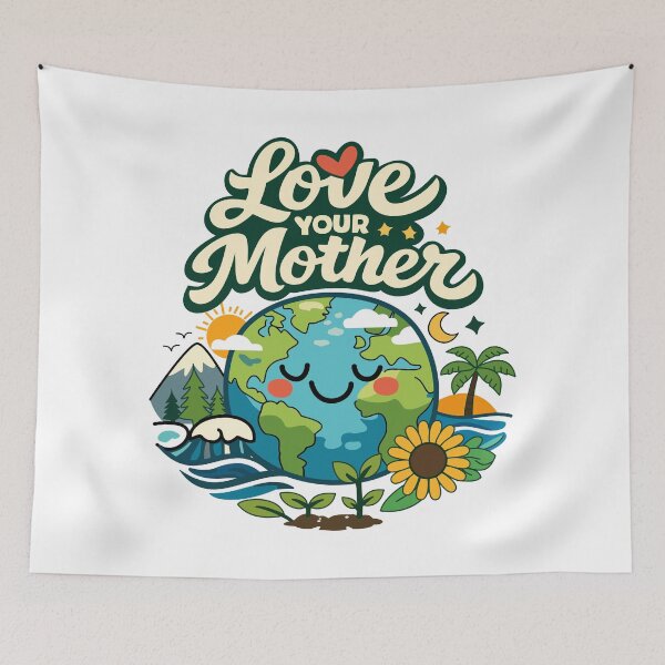 Artikelvorschau, „Liebe deine Mutter Erde“-Shirt – Umweltfreundliches Geschenk für Naturliebhaber entworfen und verkauft von Lu7u.