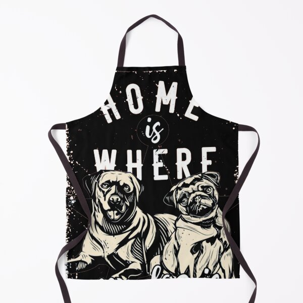 Item preview, Home is Where My Dog Is - Vintage Labrador and Pug Art designed and sold by GenZFashion000.