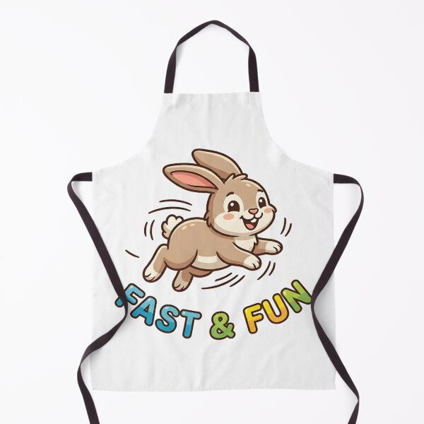 Item preview, Cute Bunny Fast and Fun Kids T-Shirt – Funny Rabbit Cartoon designed and sold by DIRTYSKETCHH.