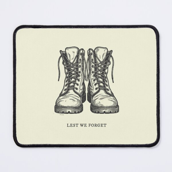 Item preview, Lest We Forget Military Boots Remembrance Memorial Day designed and sold by SplashTastic.