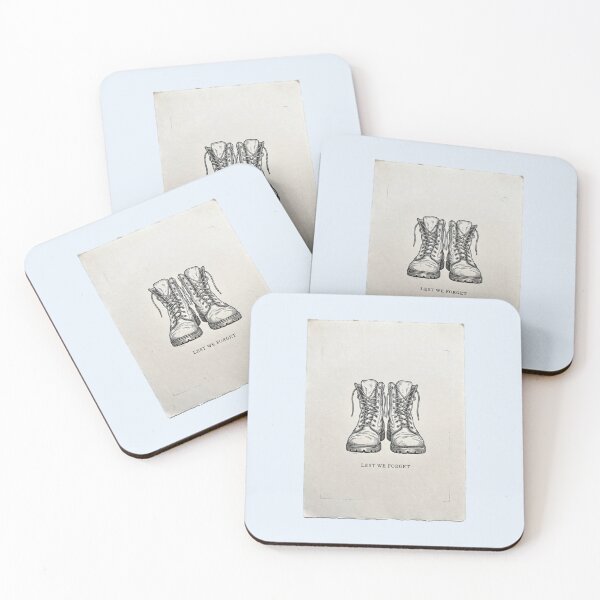 Item preview, Lest We Forget Military Boots Remembrance Memorial Day designed and sold by SplashTastic.
