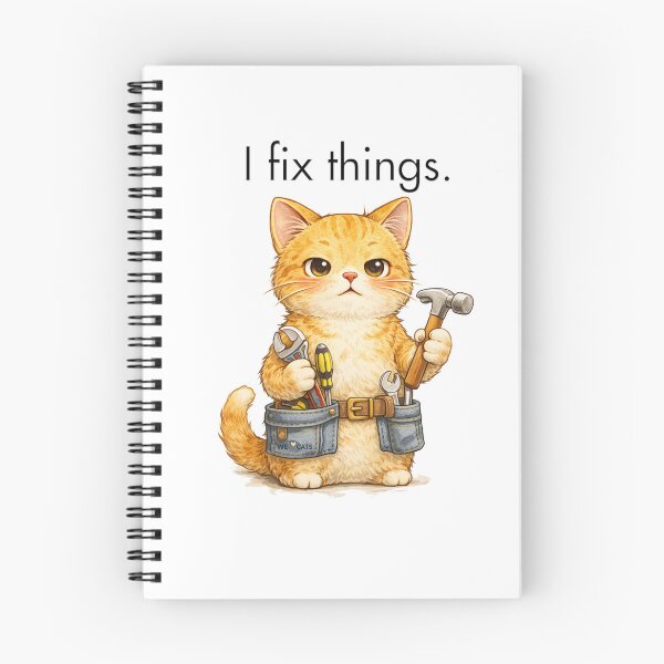 Item preview, Cute Handyman Cat – I Fix Things designed and sold by WeLoveCatss.