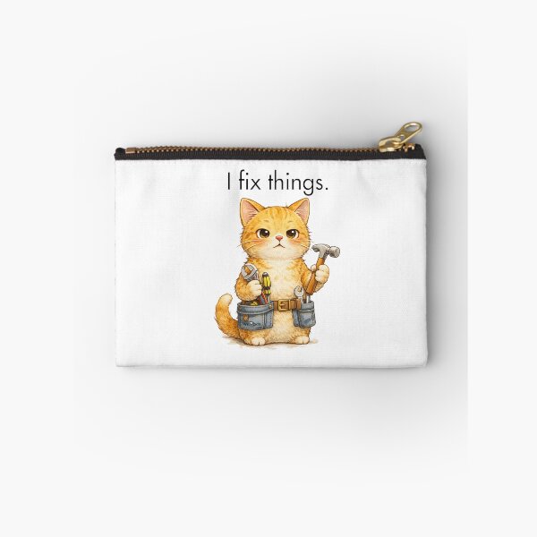 Item preview, Cute Handyman Cat – I Fix Things designed and sold by WeLoveCatss.