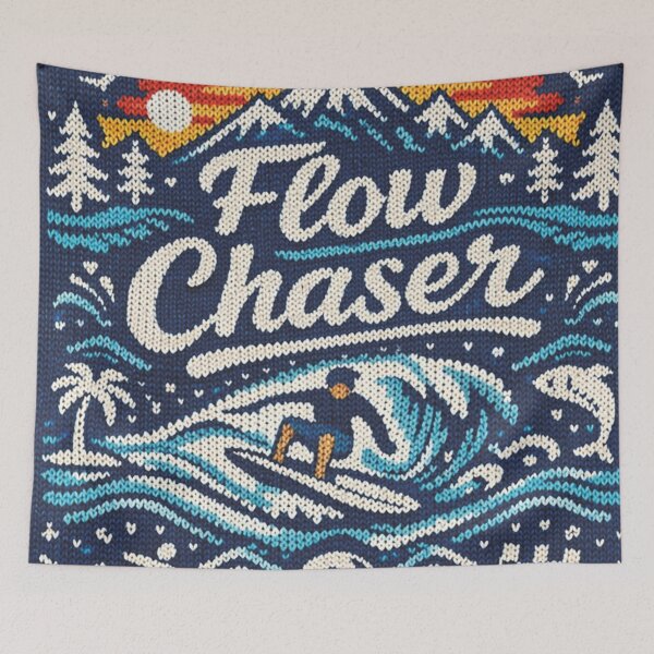 Item preview, Flow Chaser Surfing Wave Riding Cool Knitting Pattern designed and sold by Mauswohn.