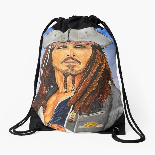 Johnny Depp as Cpt. Jack Sparrow Drawstring Bag