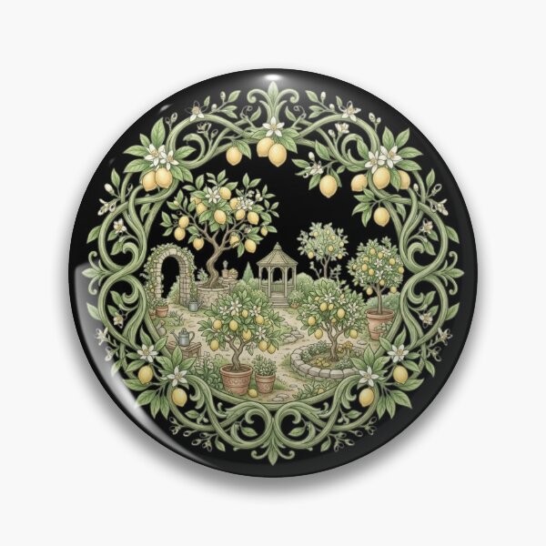 Item preview, Mediterranean Lemon Garden & Gazebo Mandala designed and sold by MoonSoul Studio.