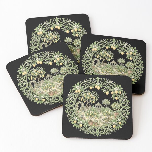 Item preview, Mediterranean Lemon Garden & Gazebo Mandala designed and sold by MoonSoul Studio.