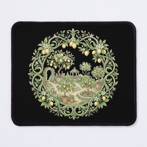 Item preview, Mediterranean Lemon Garden & Gazebo Mandala designed and sold by MoonSoul Studio.