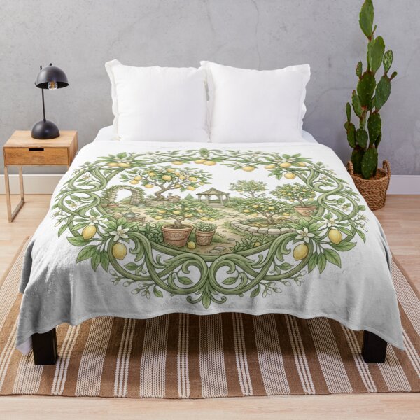 Item preview, Mediterranean Lemon Garden & Gazebo Mandala designed and sold by MoonSoul Studio.
