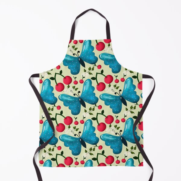 Item preview, Cute Cherry Butterfly Pattern, Glossy Kawaii Fruit Floral Seamless Design, Pink Aesthetic Summer Cute Pattern designed and sold by HopeAndHustle.