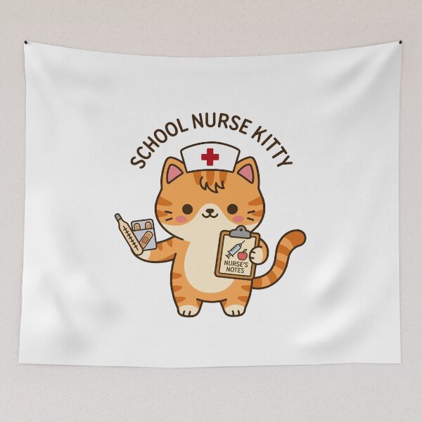 Item preview, School Nurse Kitty - Nurse for All the Small Humans designed and sold by officinelala.