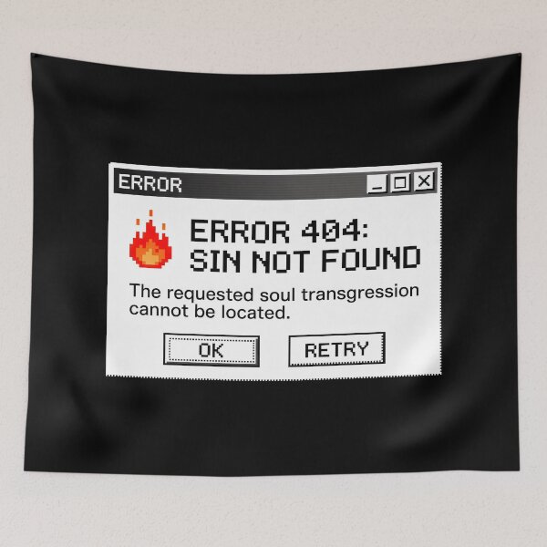 Item preview, Error 404 Sin Not Found Christian Holy Spirit Pentecost designed and sold by SplashTastic.