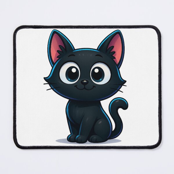 Item preview, Cute Friendly Cat with Sparkling Eyes | Kawaii Kitty Smile | Adorable Happy Cat Illustration designed and sold by PrintCreations9.